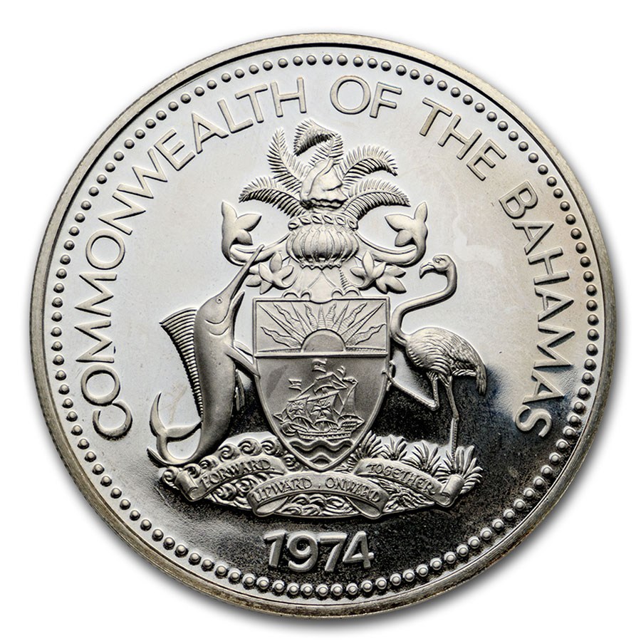 1974 Bahamas Silver $2 Proof