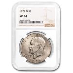 1974-D Clad Eisenhower Dollar MS-64 NGC