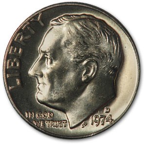 1974-D Roosevelt Dime BU
