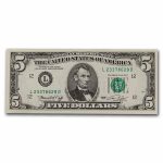 1974 (L-San Francisco) $5 FRN CU (Fr#1973-L)
