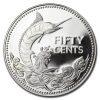 1975 Bahamas Silver 50 Cents Swordfish Proof