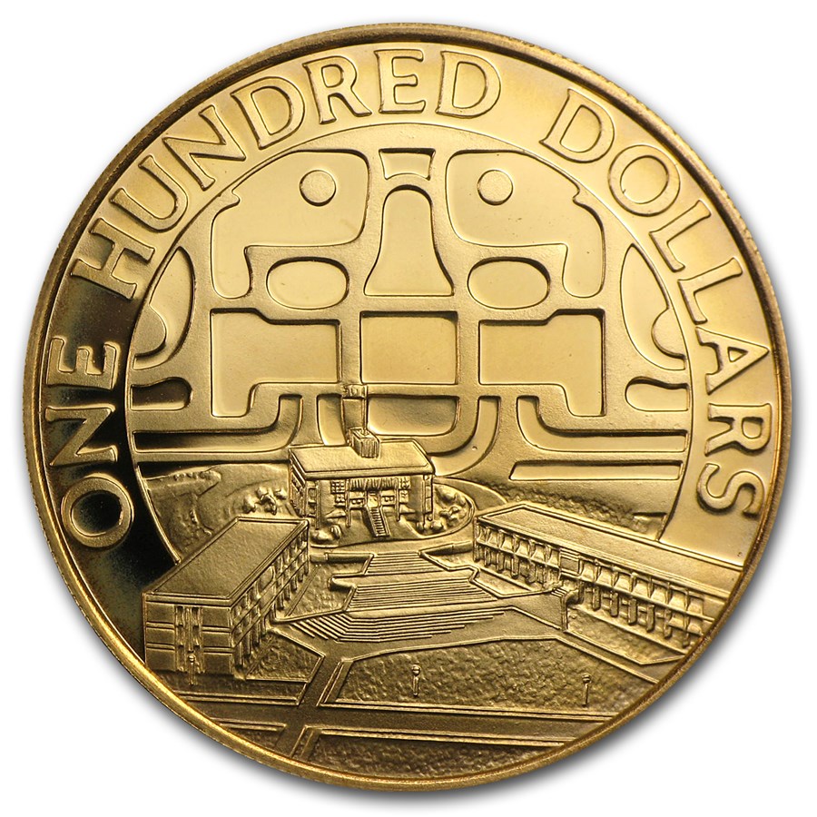 1975 Belize Proof Gold 100 Dollars United Nations