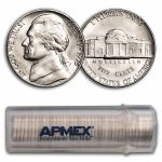 1975 Jefferson Nickel 40-Coin Roll BU