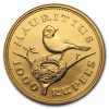 1975 Mauritius Gold 1000 Rupees Conservation Series Flycatcher BU