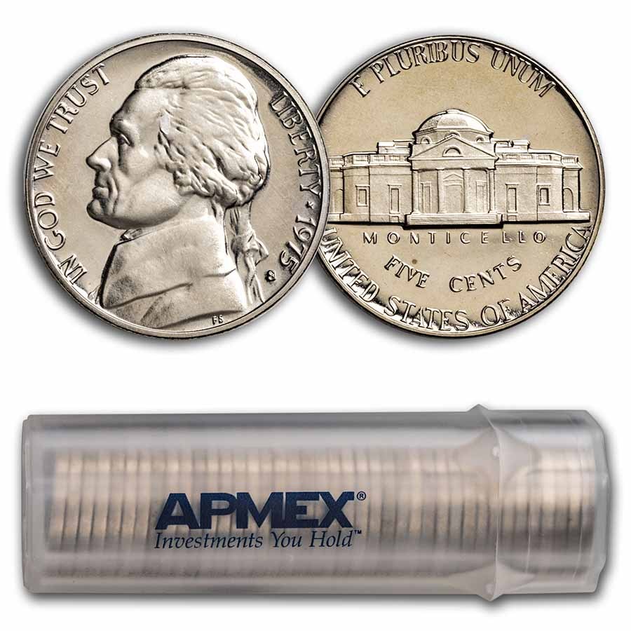 1975-S Jefferson Nickel 40-Coin Roll Proof