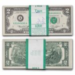 1976 (A-Boston) $2.00 FRN AU (Fr#1935-A) 100 Consecutive
