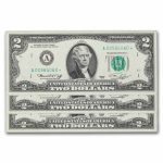 1976* (A-Boston) $2.00 FRN AU (Fr#1935-A*) Star, 3 consecutive