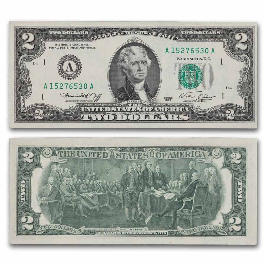 1976 (A-Boston) $2.00 FRN AU (Fr#1935-A)