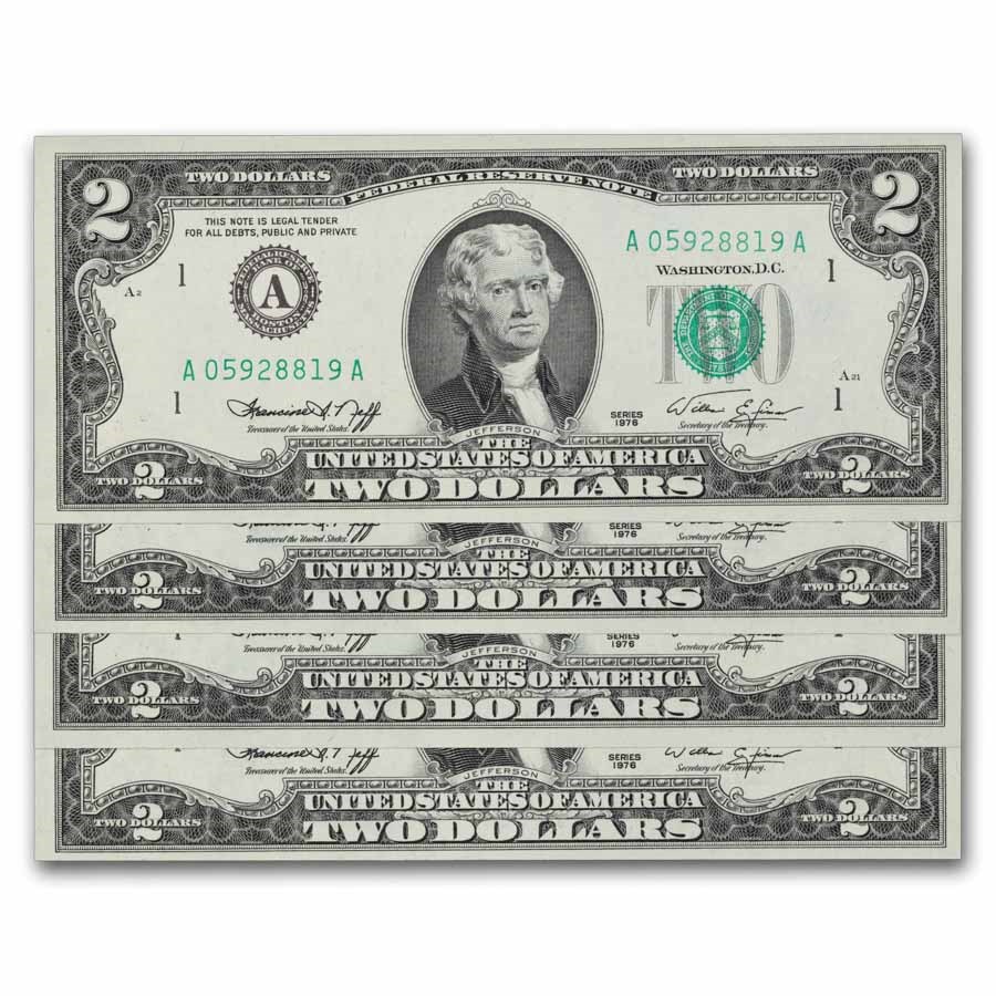 1976 (A-Boston) $2.00 FRN CU (Fr#1935-A) 16 Consecutive