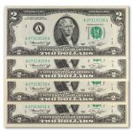 1976 (A-Boston) $2.00 FRN CU (Fr#1935-A) 4 Consecutive