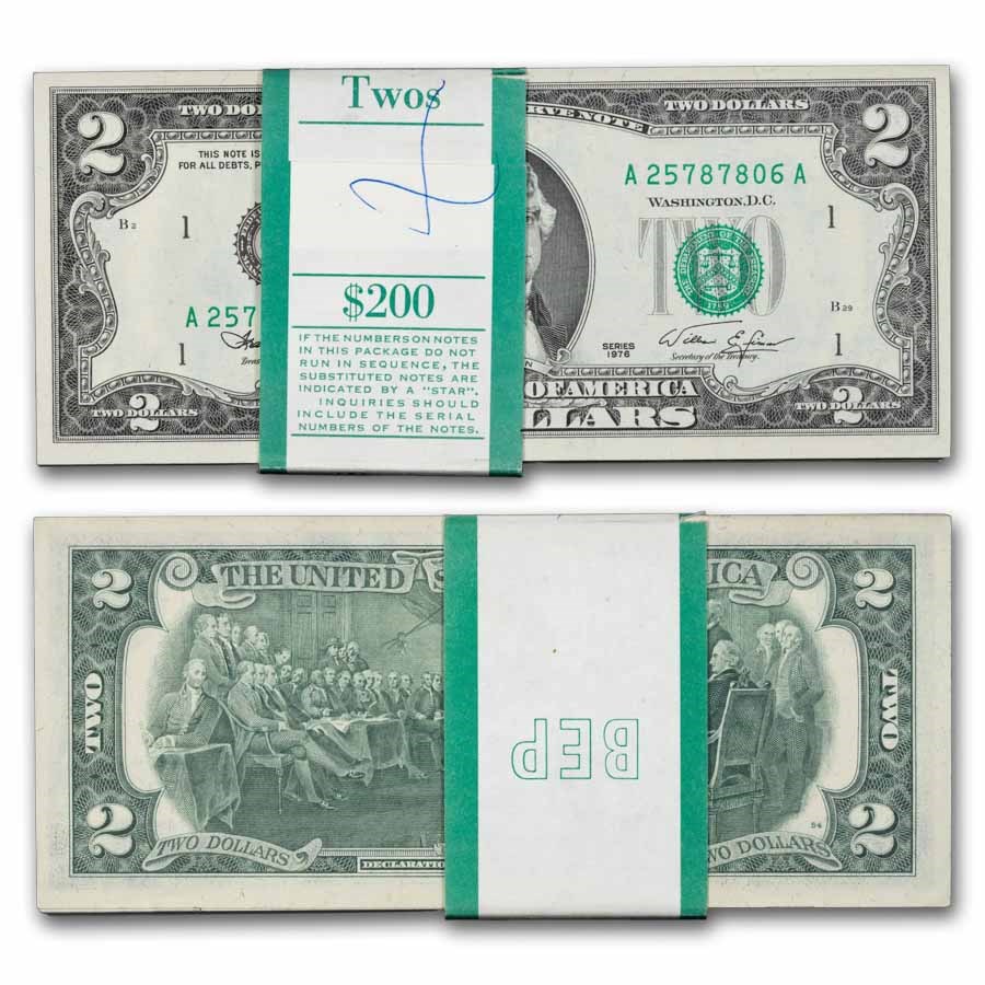 1976 (A-Boston) $2.00 FRN CU (Fr#1935-A) 95 Consecutive