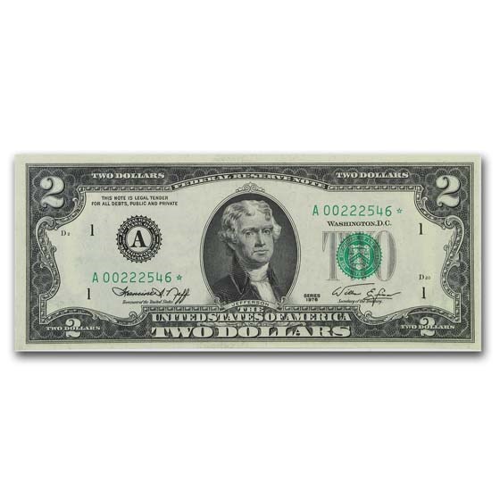 1976* (A-Boston) $2.00 FRN CU (Fr#1935-A*) Star Note