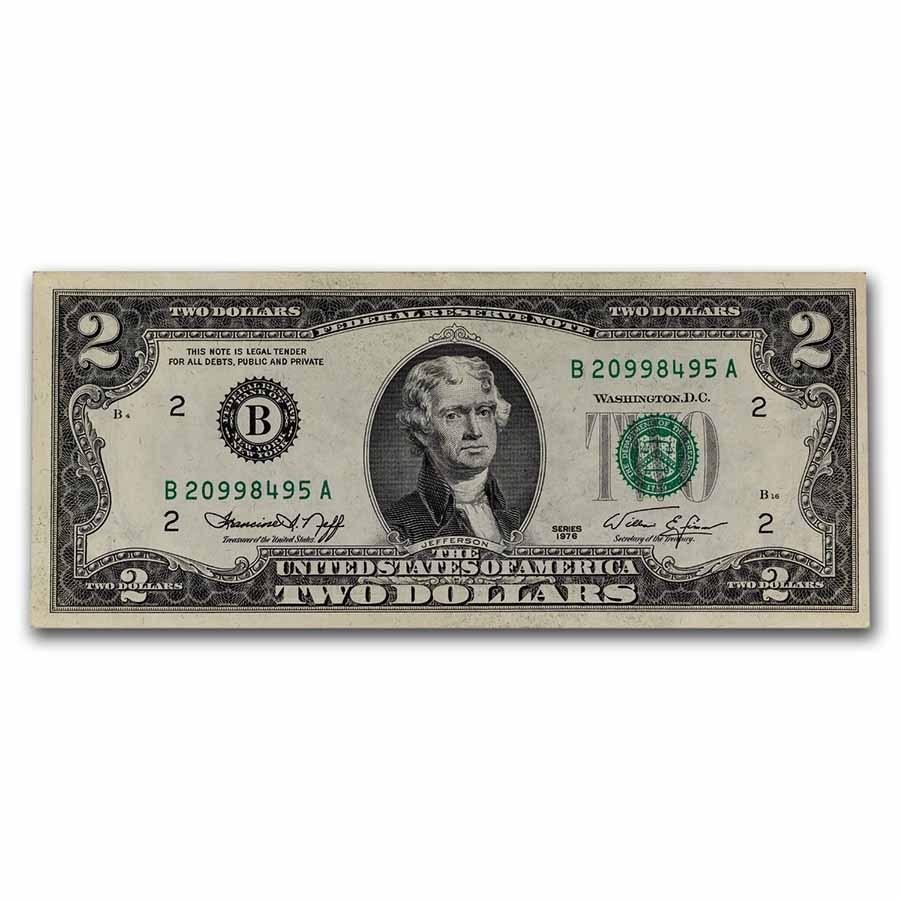 1976 (B-New York) $2.00 FRN XF (Fr#1935-B)