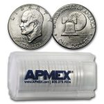 1976-D Clad Eisenhower Dollars 20-Coin Roll BU (Type-2)