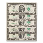 1976 (D-Cleveland) $2.00 FRN CU (Fr#1935-D) 10 Consecutive