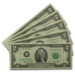 1976 (G-Chicago) $2.00 FRN CU (Fr#1935-G) 5 Consecutive