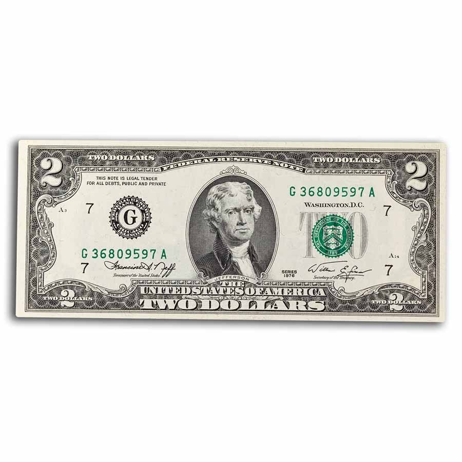 1976 (G-Chicago) $2.00 FRN CU (Fr#1935-G)