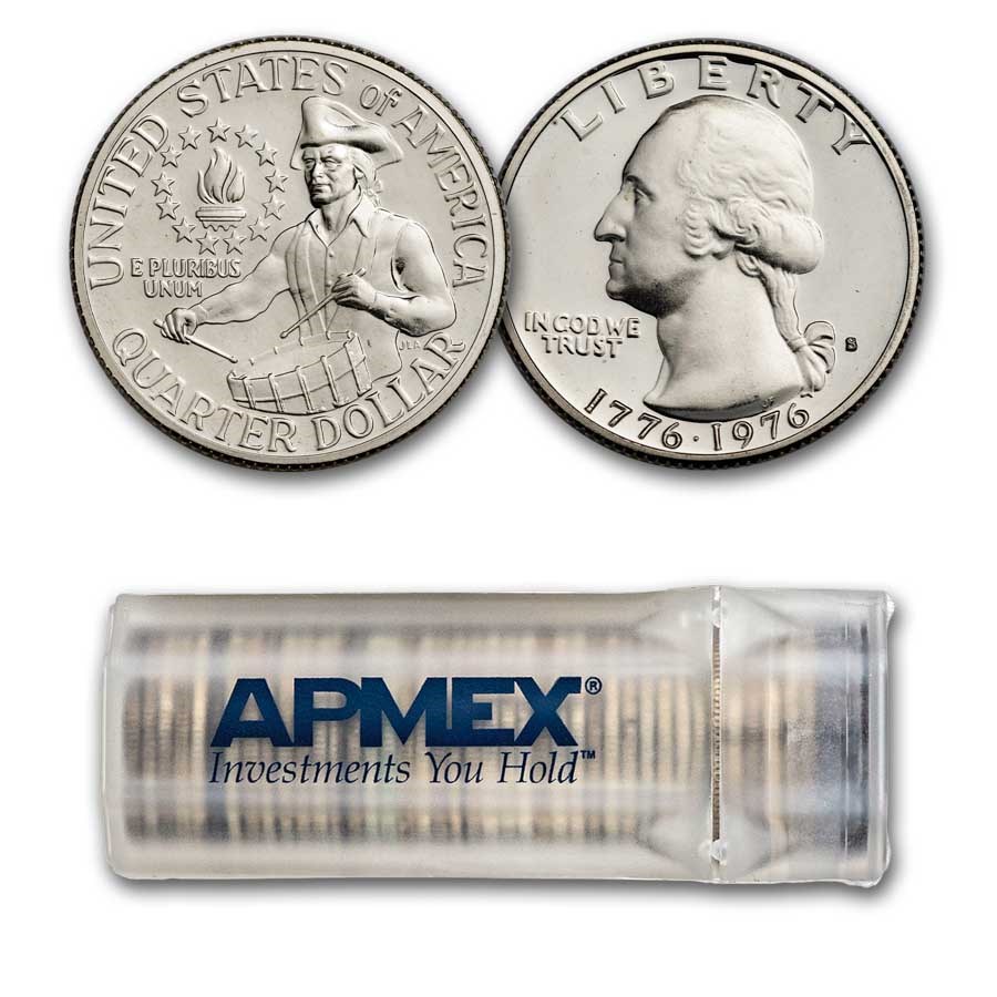 1976-S 40% Silver Washington Quarter 40-Coin Roll Proof