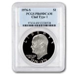 1976-S Clad Eisenhower Dollar PR-69 DCAM PCGS (Type-1)