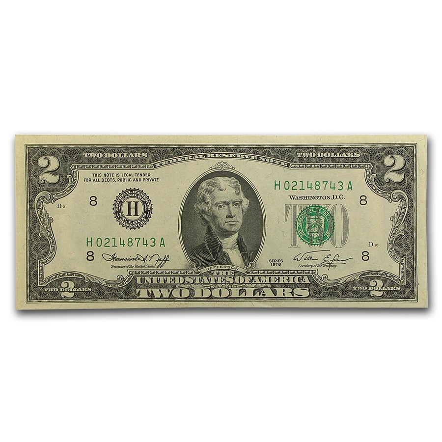 1976s $2.00 FRN CU