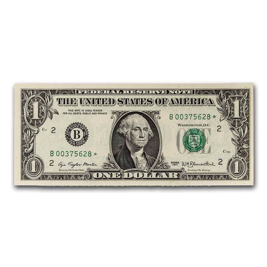 1977* (B-New York) $1.00 FRN CU (Fr#1909-B*) Star Note