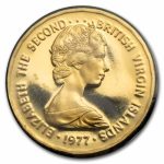 1977 British Virgin Islands Proof Gold $100 Silver Jubilee