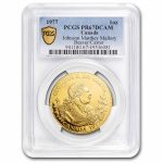 1977 Canada 1 oz Gold JM & Mallory (Beaver/Castor) PR-67 PCGS