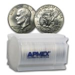 1977 Clad Eisenhower Dollar 20-Coin Roll BU