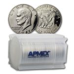 1977-S Clad Eisenhower Dollars 20-Coin Roll Proof