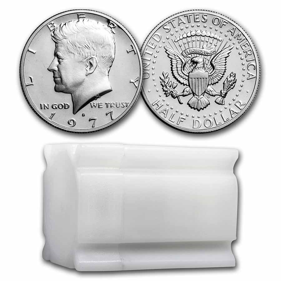 1977-S Kennedy Half Dollar 20-Coin Roll Gem Proof