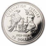 1978 Barbados Silver $25 Coronation Jubilee BU Specimen (OGP)