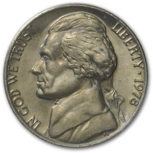 1978 Jefferson Nickel BU