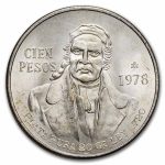 1978 Mexico Silver 100 Pesos BU