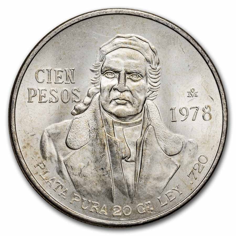 1978 Mexico Silver 100 Pesos BU