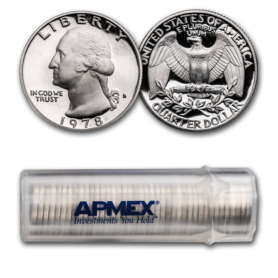 1978-S Washington Quarter 40-Coin Roll Proof