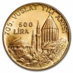 1978 Turkey Proof Gold 500 Lira Rumi