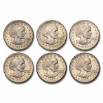 1979/1980-PDS 6-Coin Susan B. Anthony Dollar Set BU