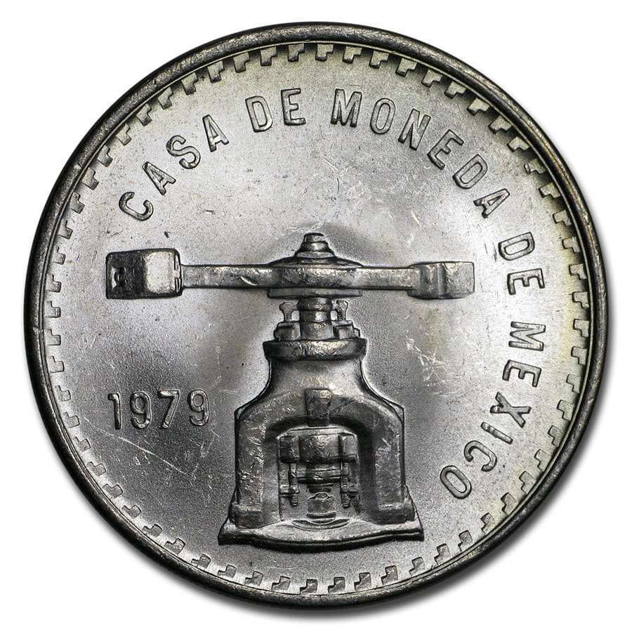 1979 Mexico 1 oz Silver Onza Balance Scale BU (Type III)