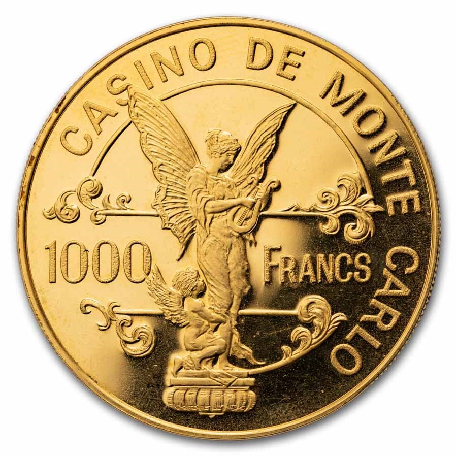 1979 Monaco Gold 1000 Francs Monte Carlo Cent. of the Opera House