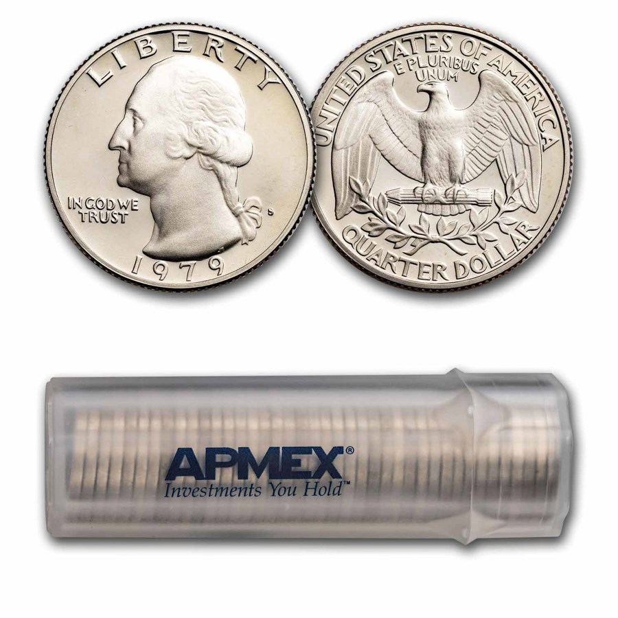 1979-S Type-I Washington Quarter 40-Coin Roll Proof