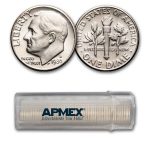 1980-D Roosevelt Dime 50-Coin Roll BU