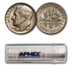 1980-P Roosevelt Dime 50-Coin Roll BU