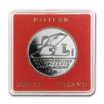 1980 Poland Silver 200 Zlotys Lake Placid Olympics Pattern Proof