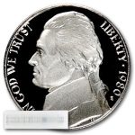 1980-S Jefferson Nickel 40-Coin Roll Proof