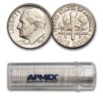 1981-D Roosevelt Dime 50-Coin Roll BU