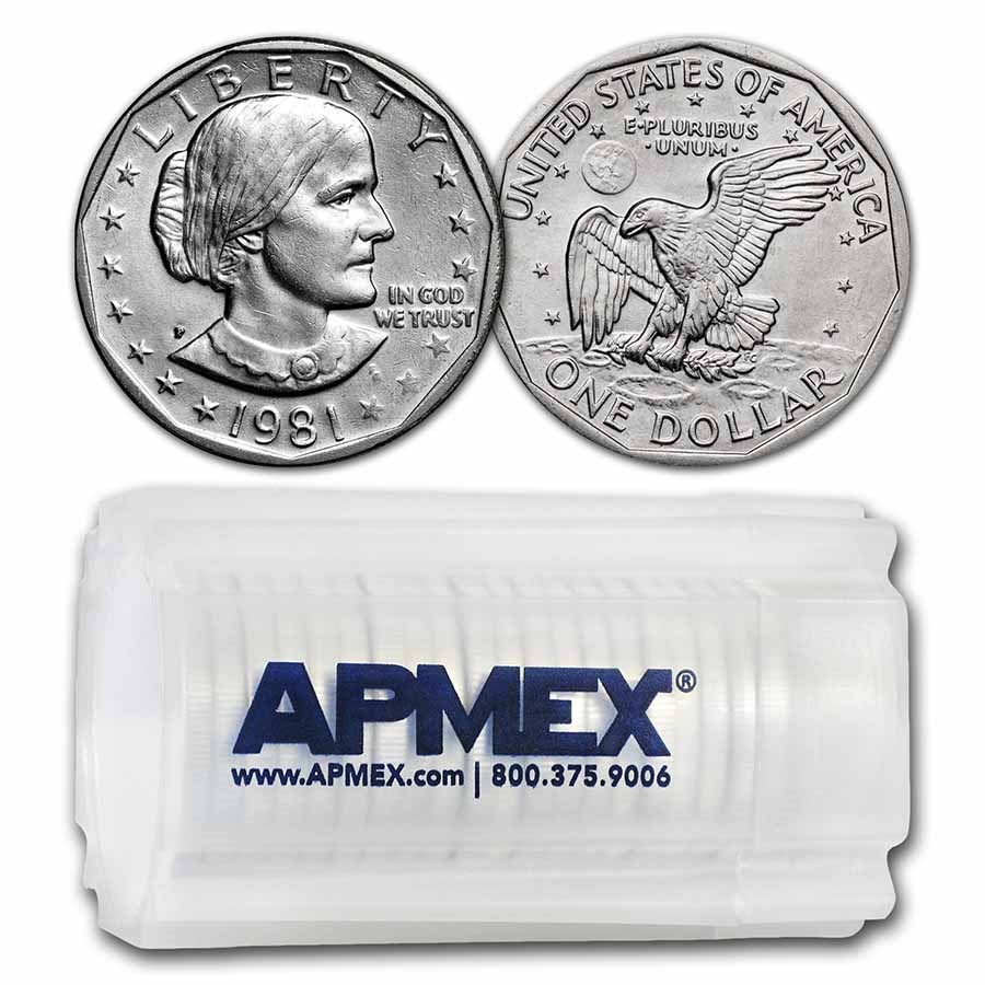 1981-P SBA 20-Coin Roll BU