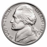 1981-S Jefferson Nickel Type-II 40-Coin Roll Proof