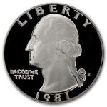 1981-S Washington Quarter Type-II Gem Proof