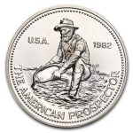 1982 1 oz Silver Round - Engelhard Prospector ("E" Logo Reverse)