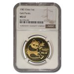 1982 China 1 oz Gold Panda MS-67 NGC